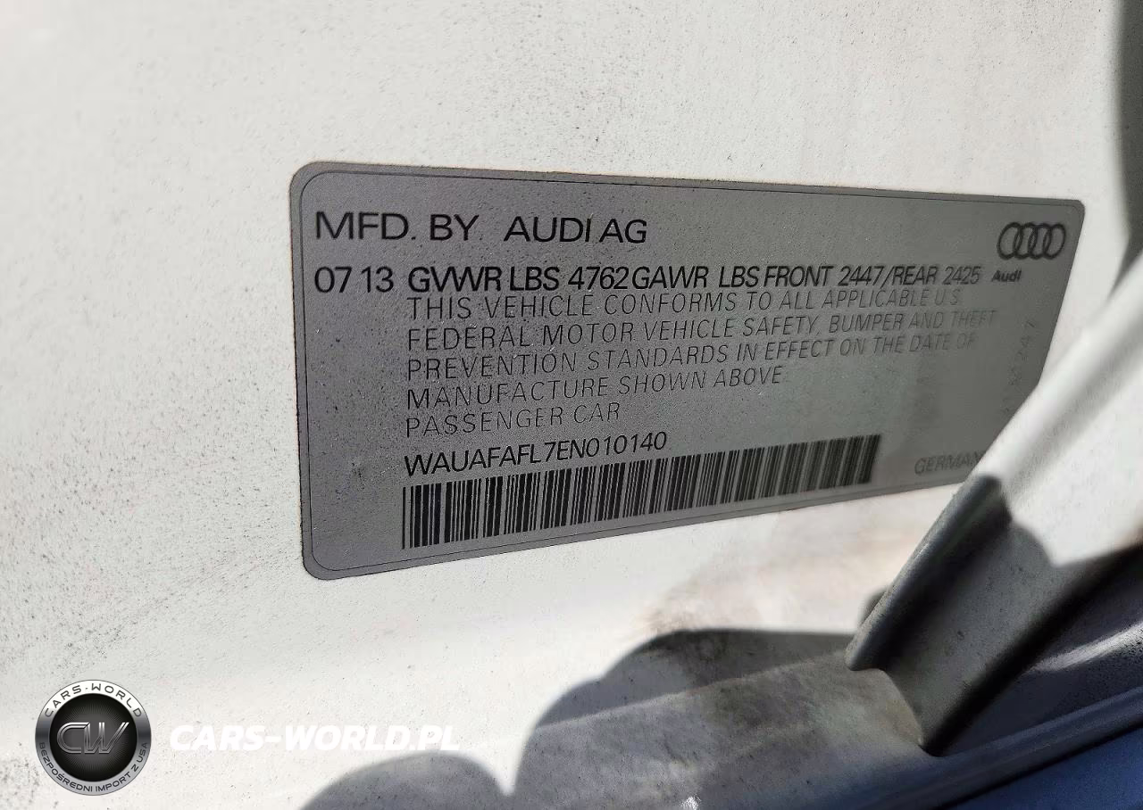 2014 Audi A4 Premium VIN:WAUAFAFL7EN010140 - 12