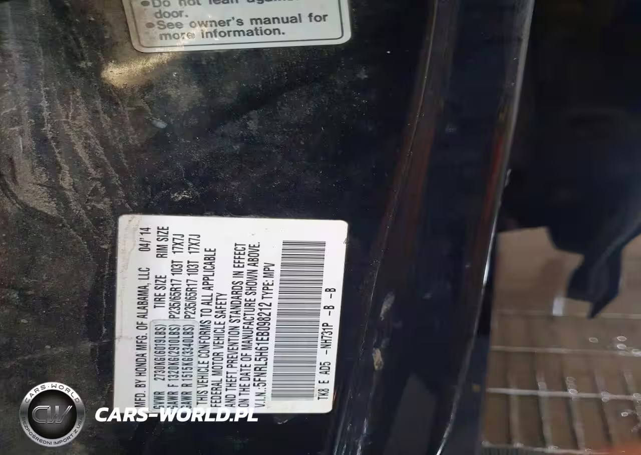 2014 Honda Odyssey Exl VIN:5FNRL5H61EB098212 - 13