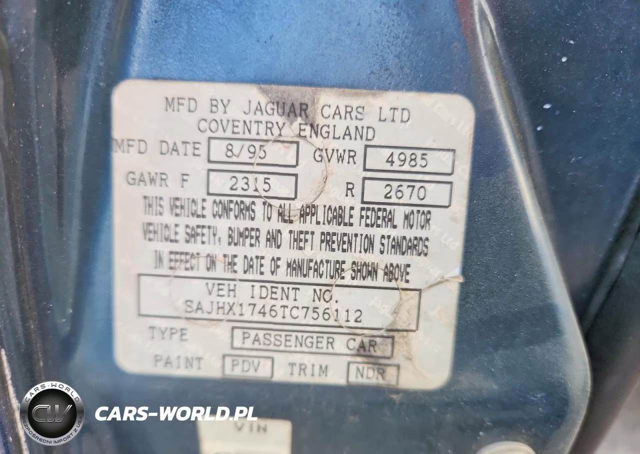 1996 Jaguar Xj6 VIN:SAJHX1746TC756112 - 13