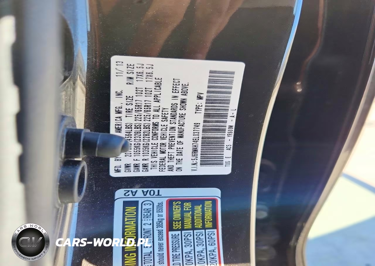 2014 Honda Cr-V Exl VIN:5J6RM4H74EL037749 - 12
