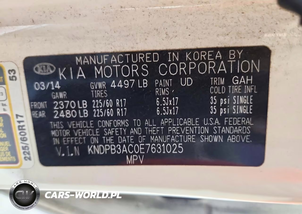 2014 Kia Sportage Lx VIN:KNDPB3AC0E7631025 - 13