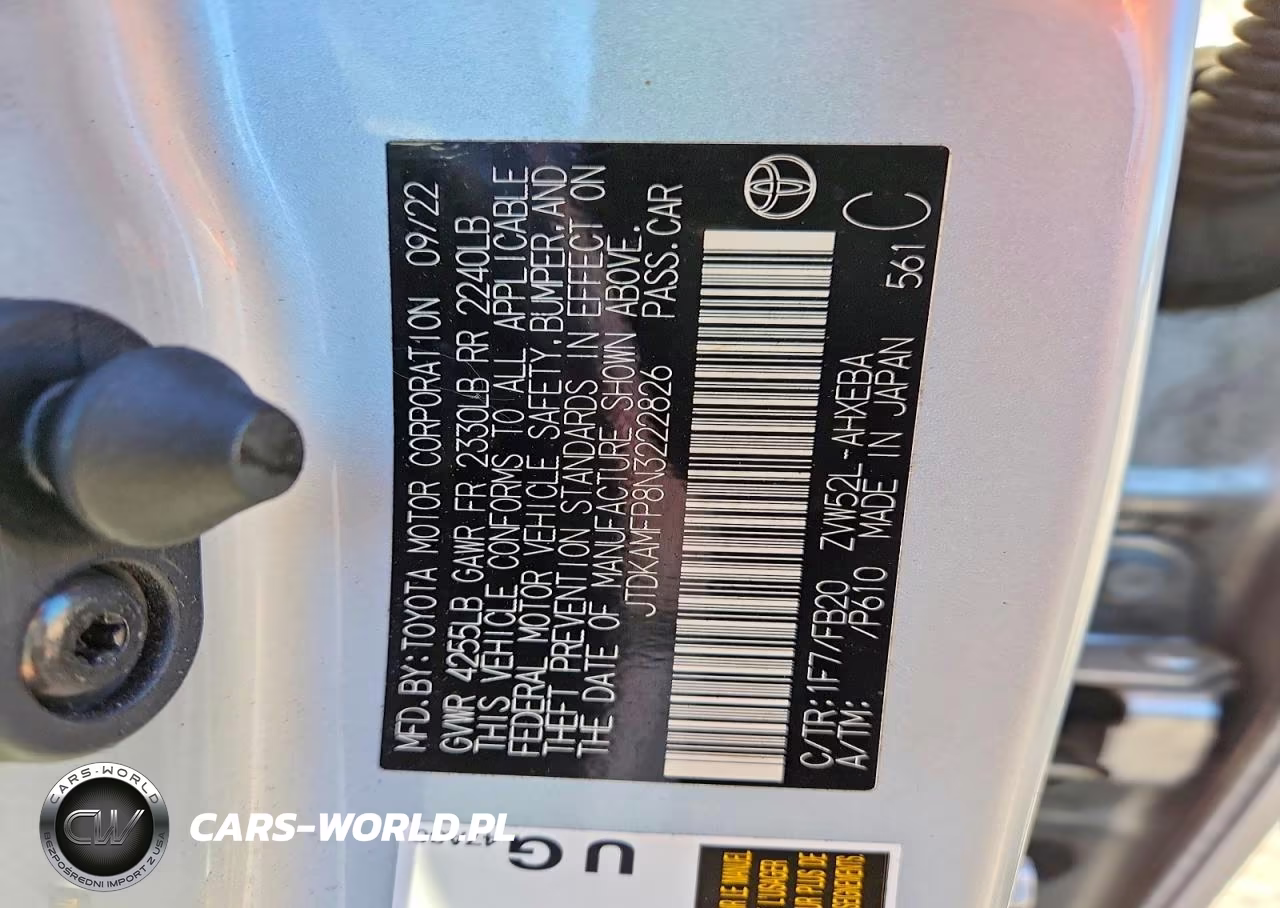 2022 Toyota Prius Prime Le VIN:JTDKAMFP8N3222826 - 12