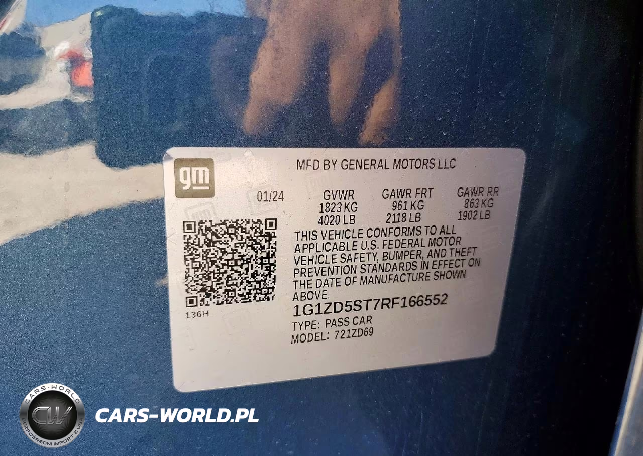 2024 Chevrolet Malibu Lt VIN:1G1ZD5ST7RF166552 - 12