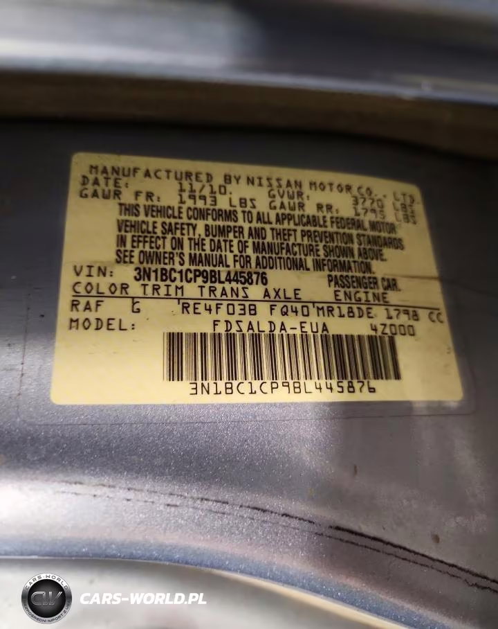 2011 Nissan Versa 1.8 S VIN:3N1BC1CP9BL445876 - 12