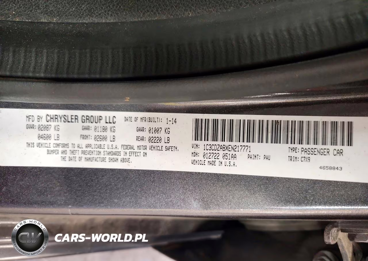 2014 Dodge Avenger Se VIN:1C3CDZABXEN217771 - 12