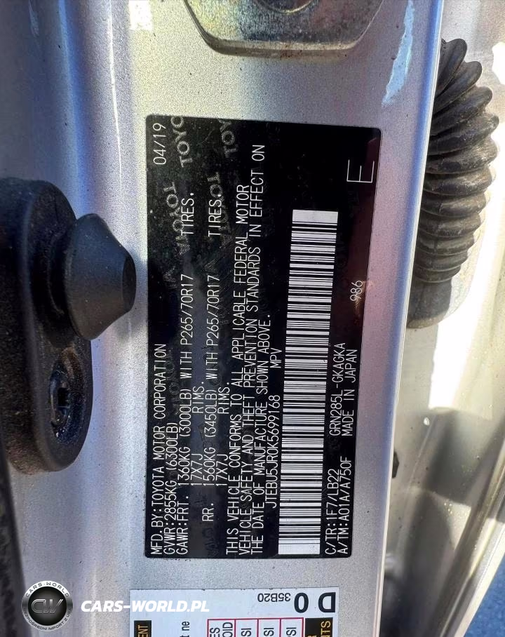 2019 Toyota 4Runner Sr5 Premium VIN:JTEBU5JR0K5699168 - 14