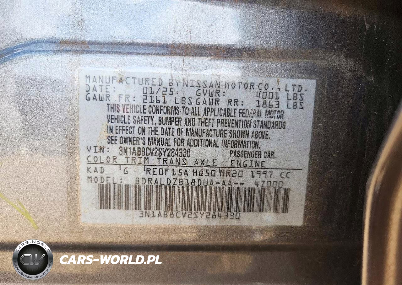 2025 Nissan Sentra Sv VIN:3N1AB8CV2SY284330 - 12