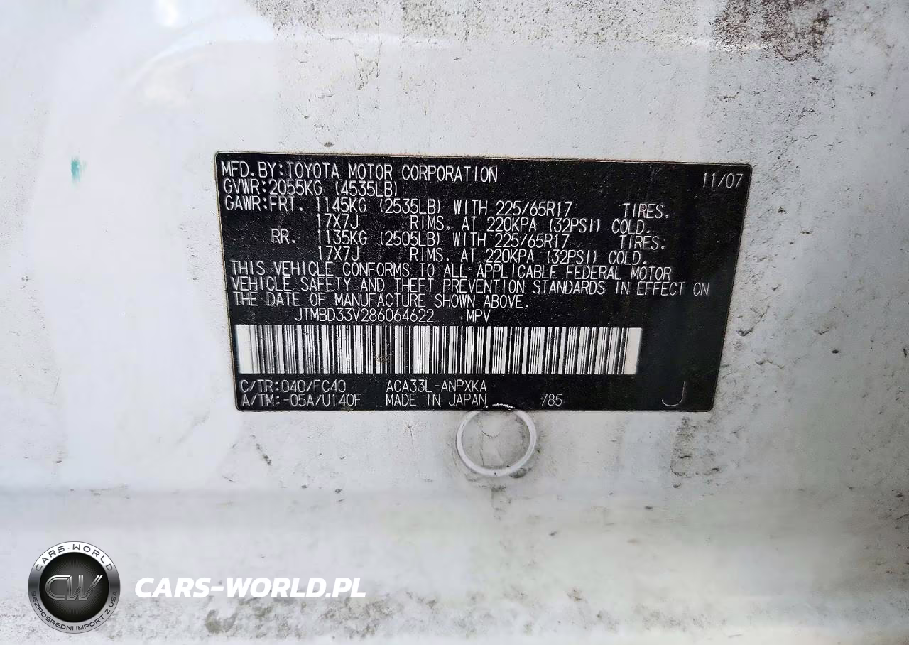 2008 Toyota Rav4 Base VIN:JTMBD33V286064622 - 13