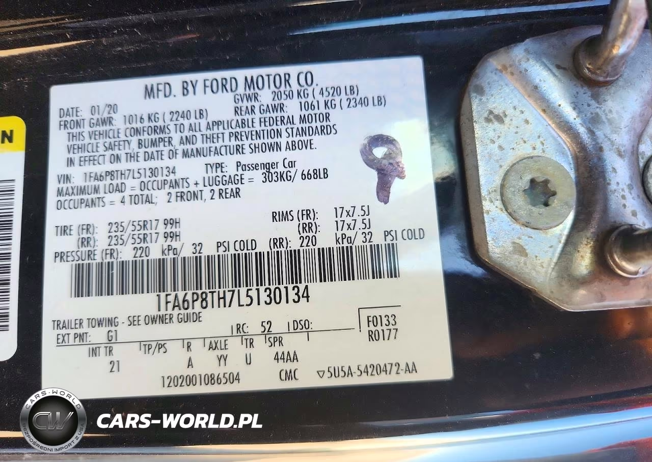 2020 Ford Mustang VIN:1FA6P8TH7L5130134 - 12