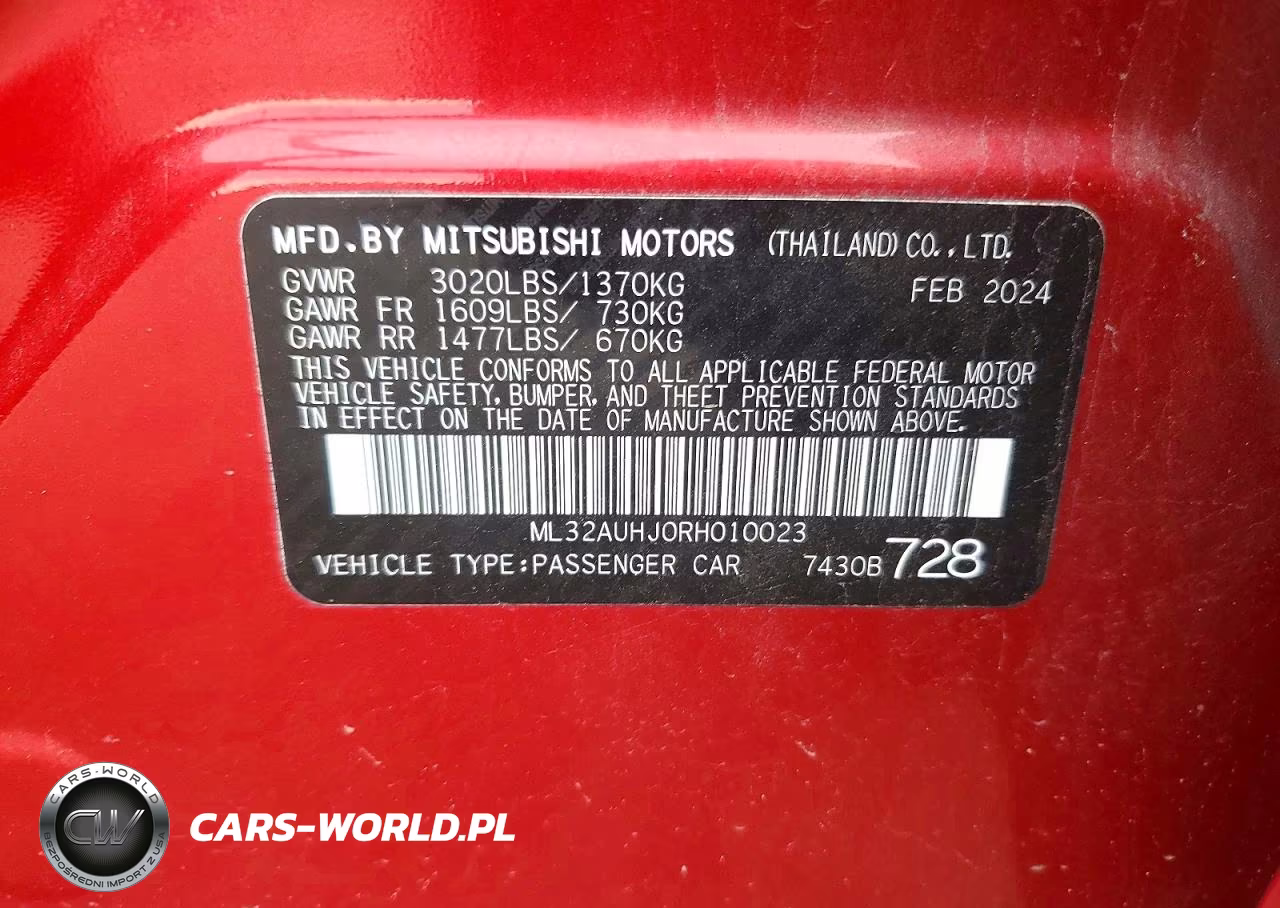 2024 Mitsubishi Mirage Es VIN:ML32AUHJ0RH010023 - 12