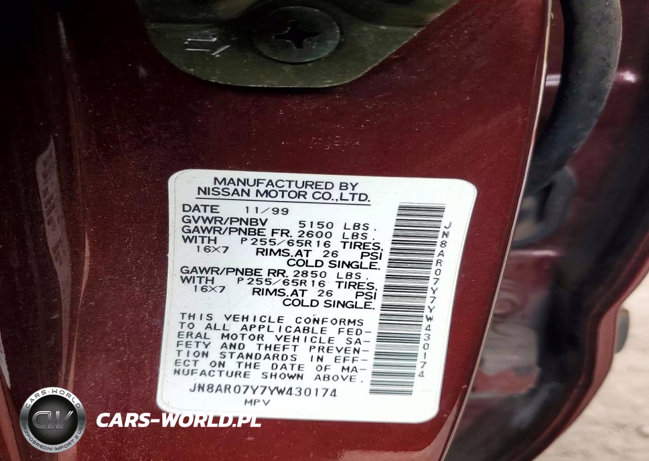 2000 Nissan Pathfinder Xe VIN:JN8AR07Y7YW430174 - 14