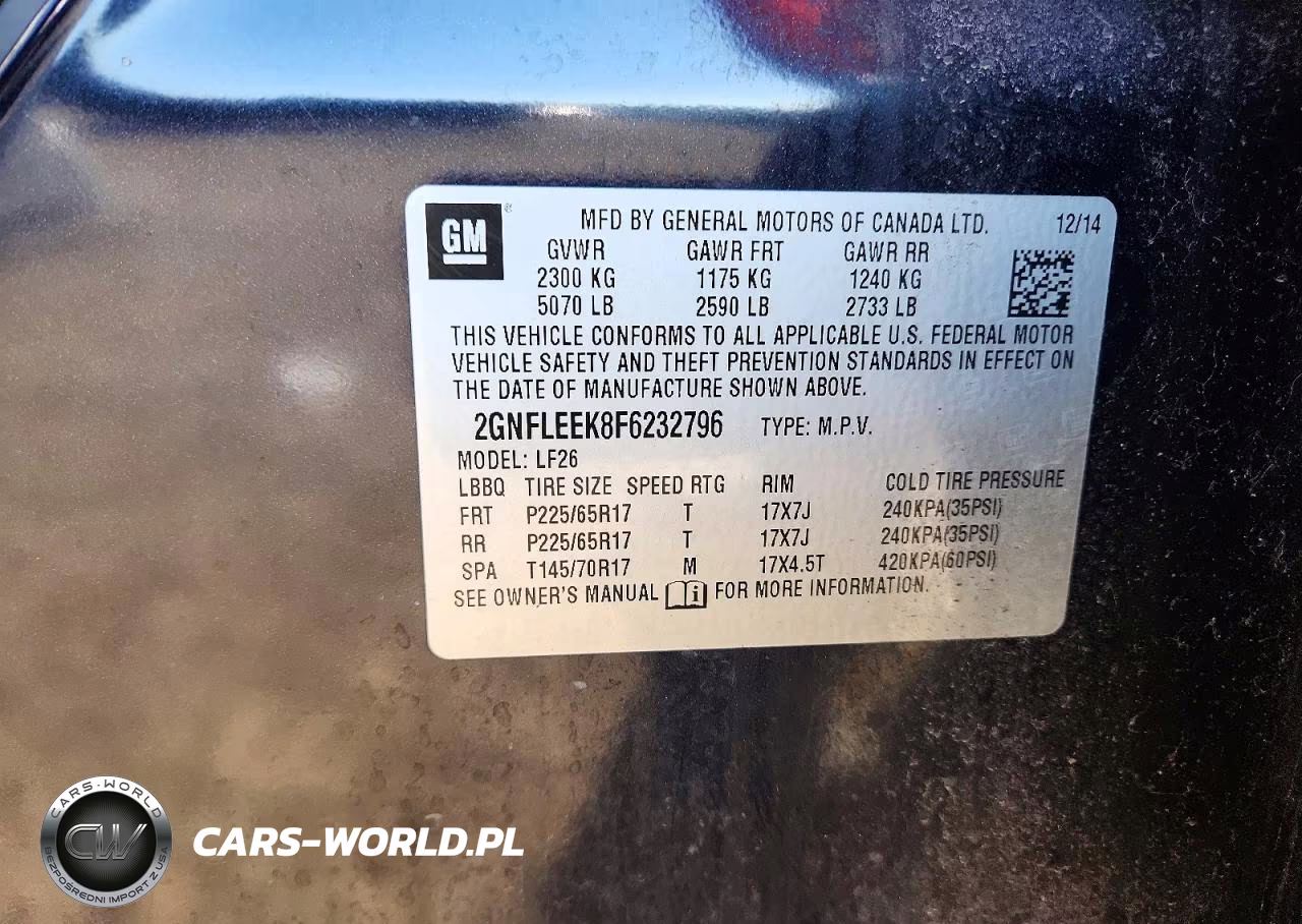 2015 Chevrolet Equinox Ls VIN:2GNFLEEK8F6232796 - 13