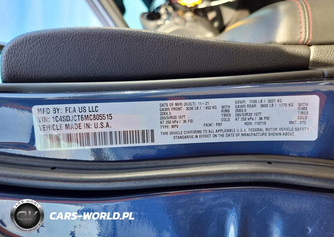 2021 Dodge Durango R-T VIN:1C4SDJCT6MC805515 - 13