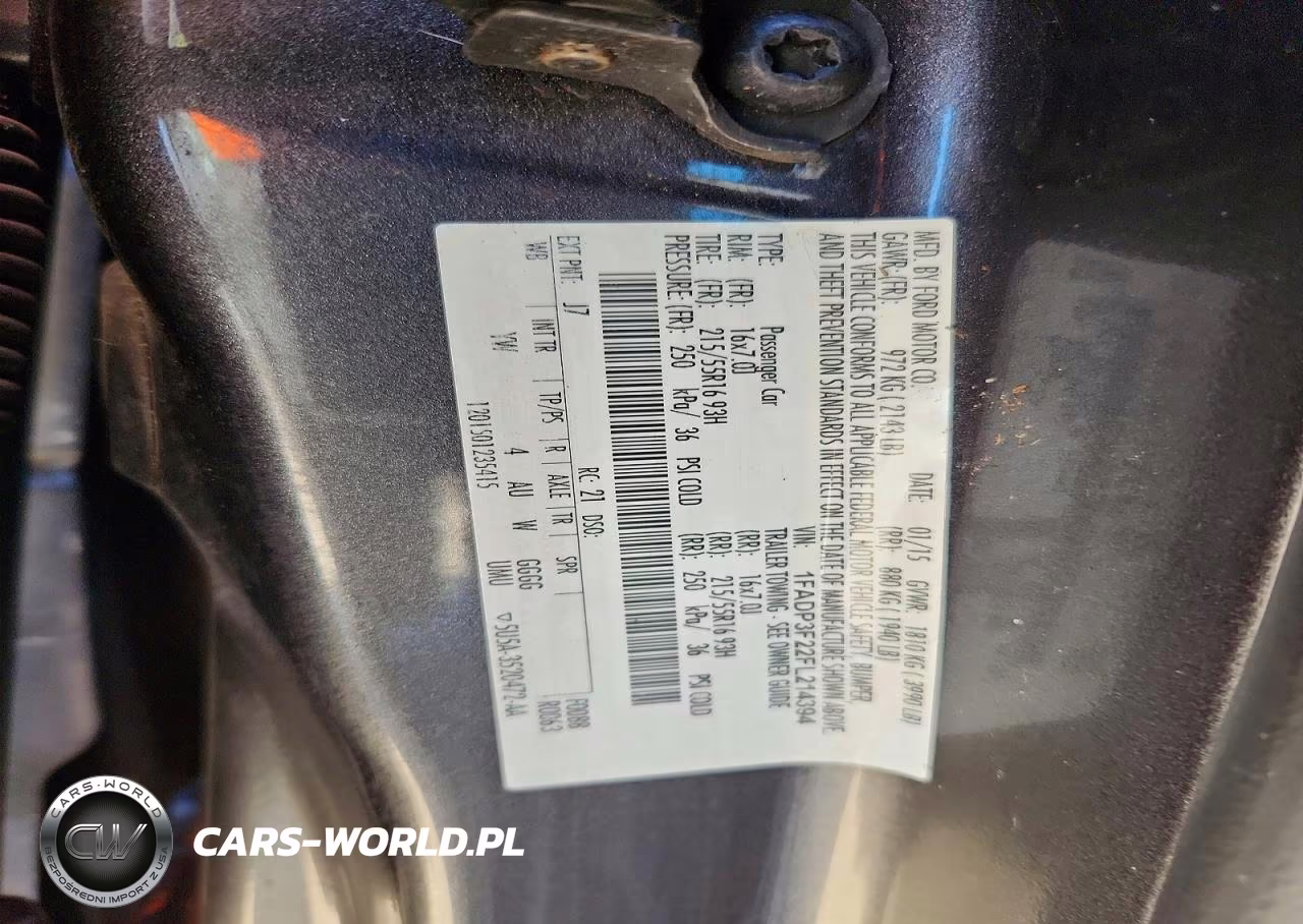2015 Ford Focus Se VIN:1FADP3F22FL214394 - 12