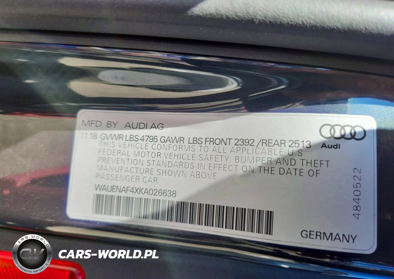 2019 Audi A4 Premium Plus VIN:WAUENAF4XKA026638 - 12