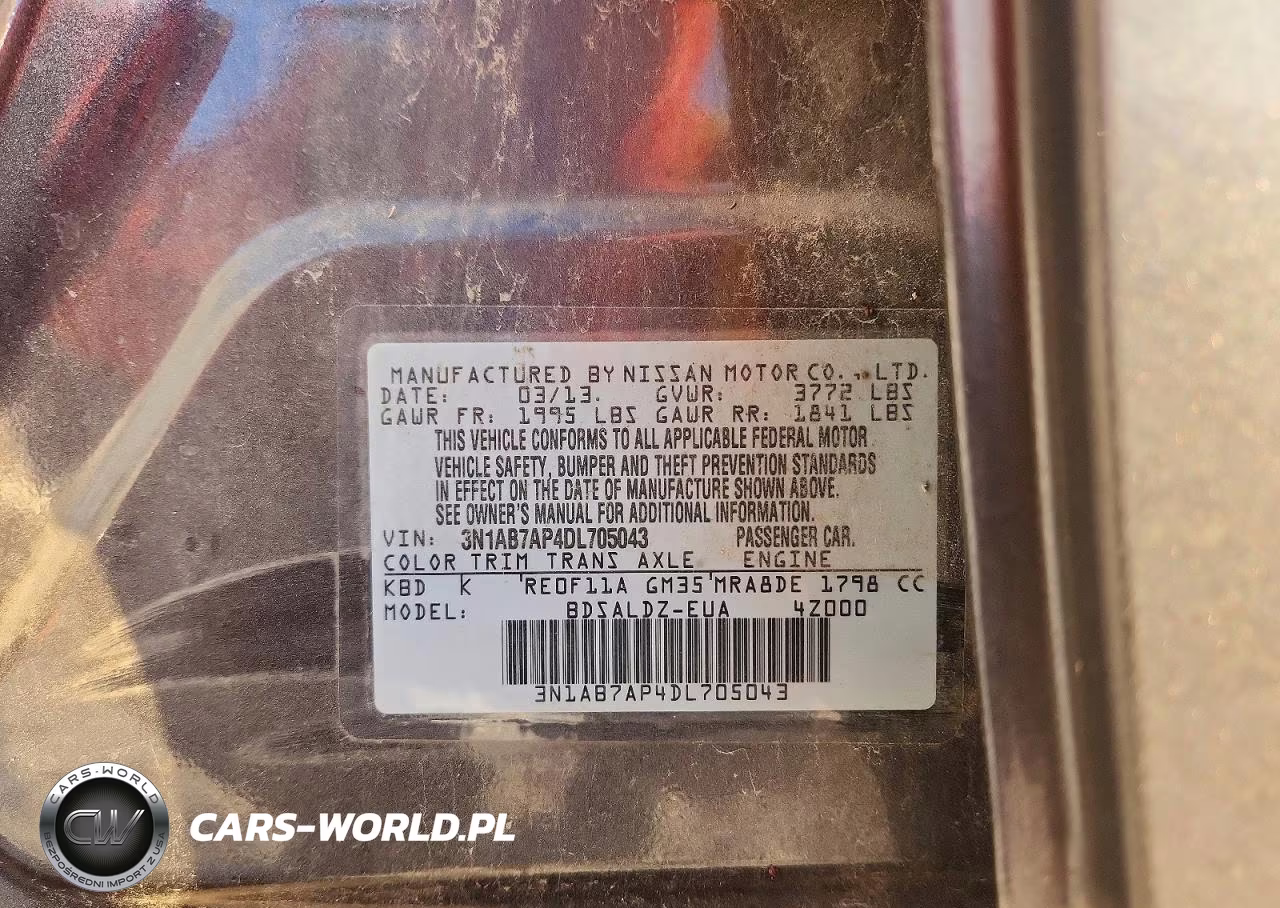 2013 Nissan Sentra S VIN:3N1AB7AP4DL705043 - 12