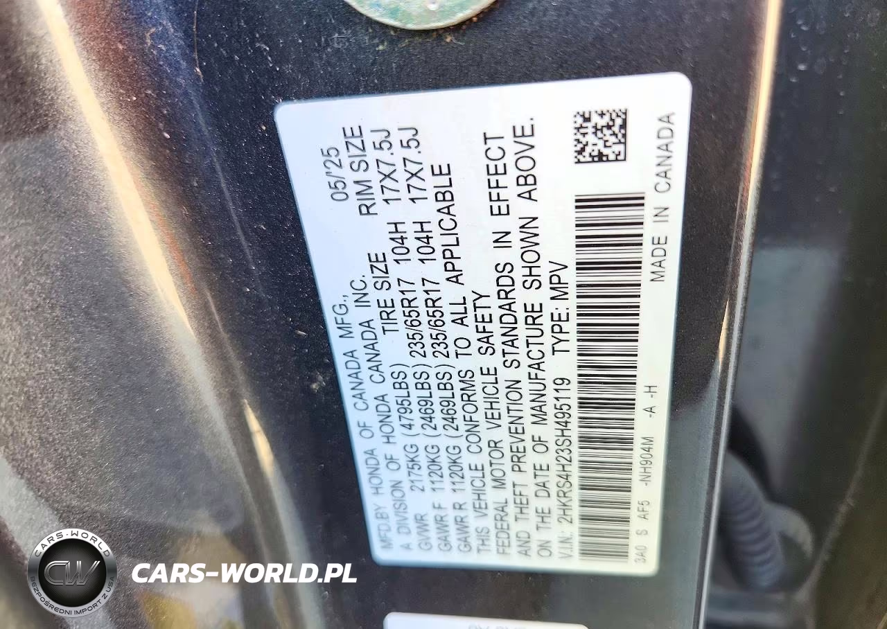 2025 Honda Cr-V Lx VIN:2HKRS4H23SH495119 - 13