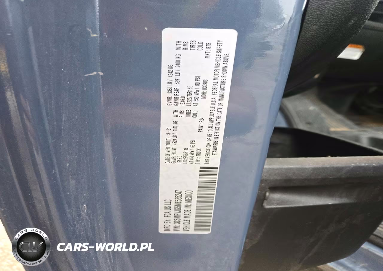 2021 Ram Promaster 3500 Delivery Van VIN:3C6MRVJG5ME535247 - 12