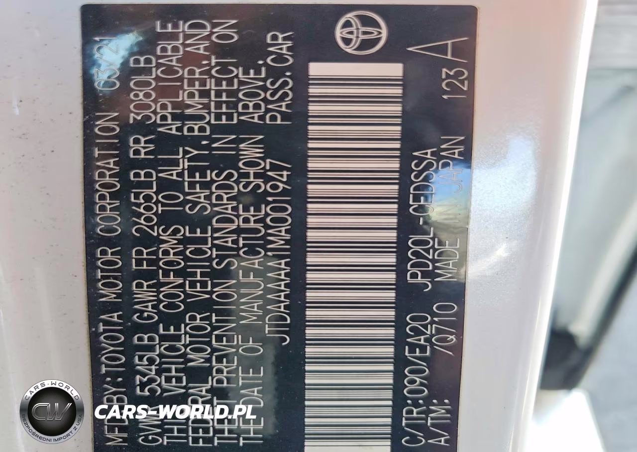 2021 Toyota Mirai Xle VIN:JTDAAAAA1MA001947 - 13