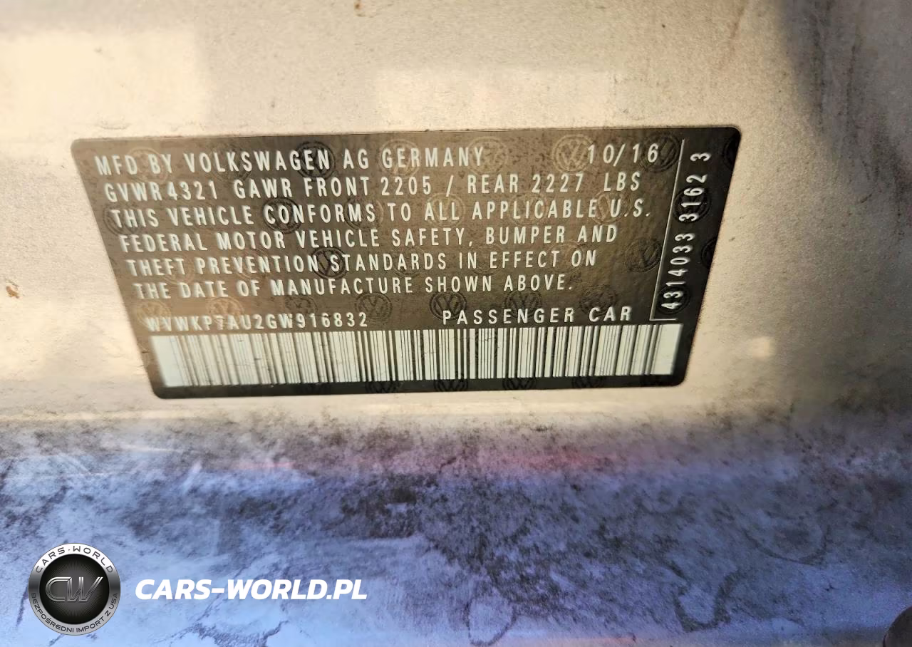 2016 Volkswagen E-Golf Se VIN:WVWKP7AU2GW916832 - 13