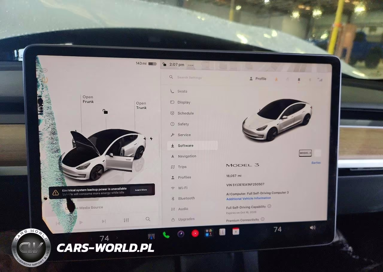 2022 Tesla Model 3 VIN:5YJ3E1EA1NF250507 - 9