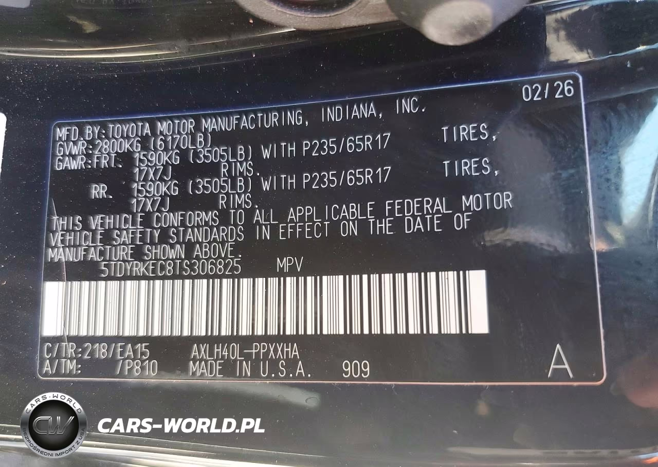 2026 Toyota Sienna Xle 8-Passenger VIN:5TDYRKEC8TS306825 - 13