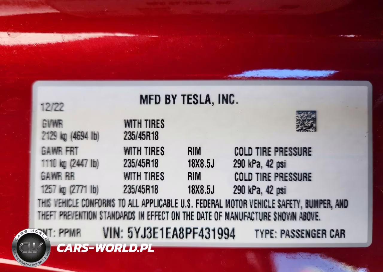 2023 Tesla Model 3 VIN:5YJ3E1EA8PF431994 - 13
