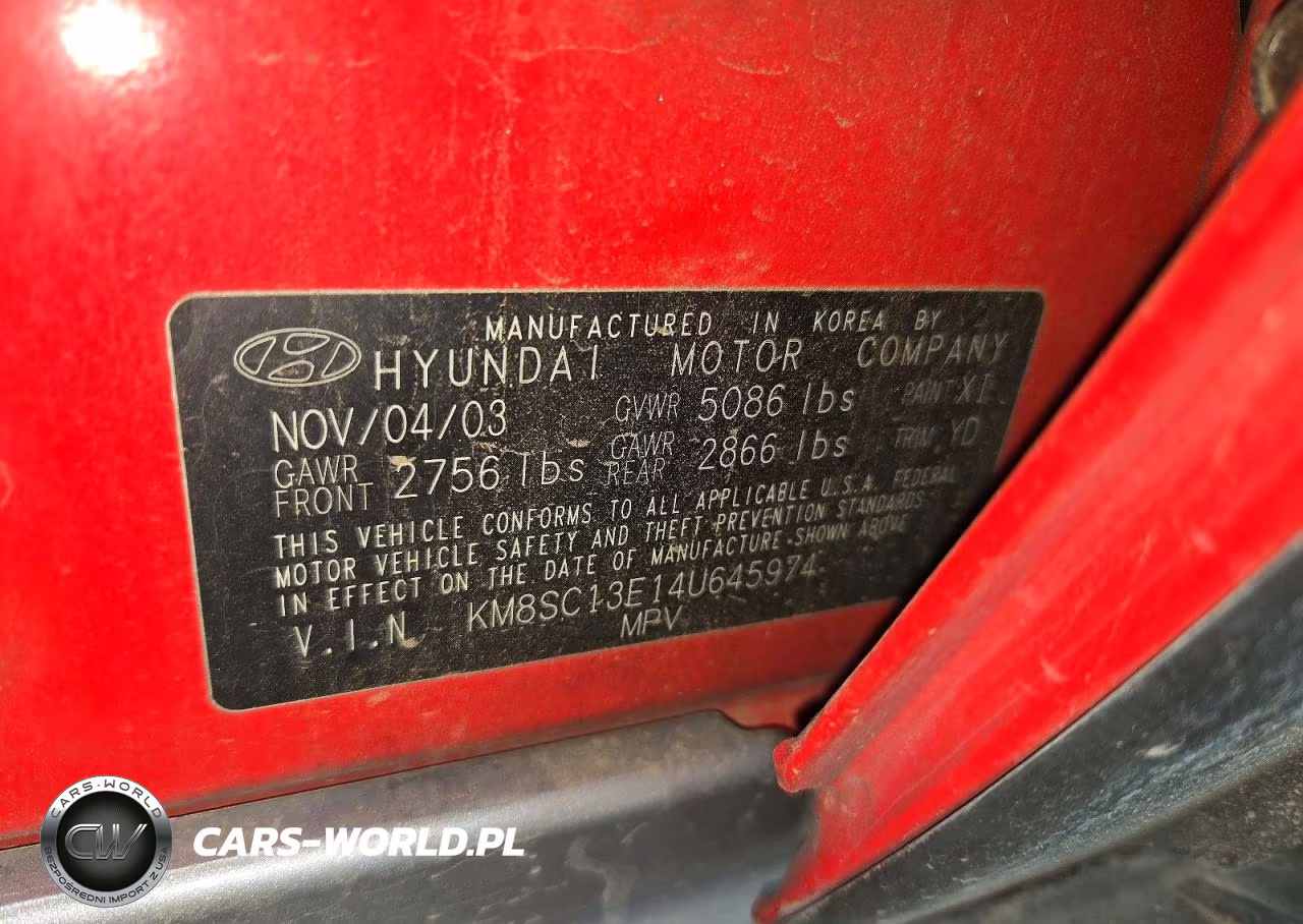 2004 Hyundai Santa Fe Gls VIN:KM8SC13E14U645974 - 12
