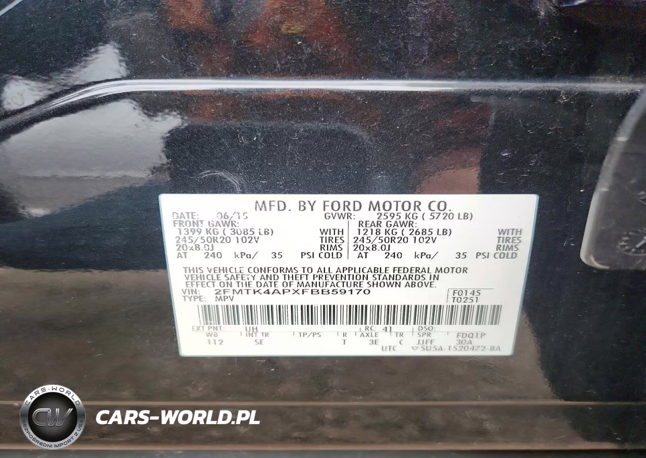 2015 Ford Edge Sport VIN:2FMTK4APXFBB59170 - 12