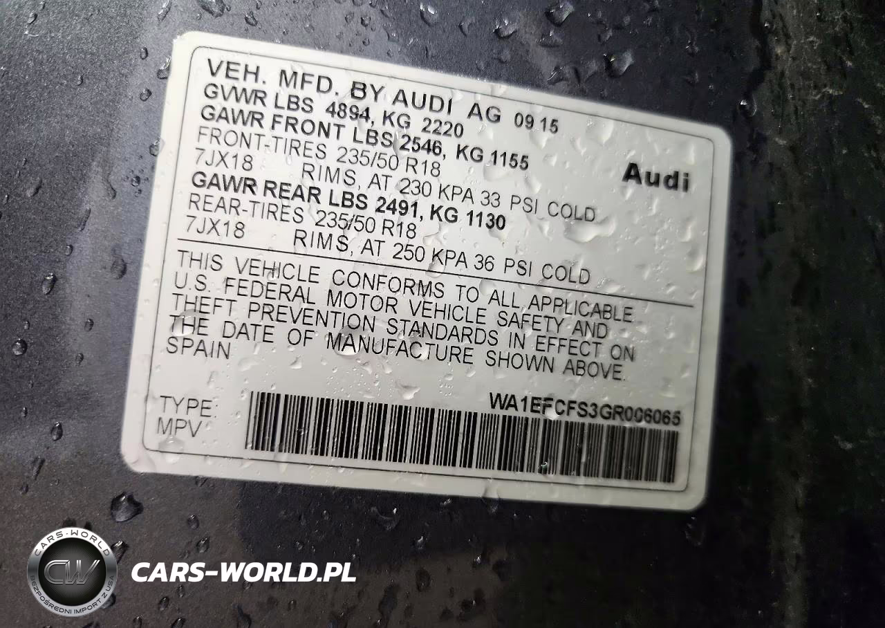 2016 Audi Q3 Premium Plus VIN:WA1EFCFS3GR006065 - 12