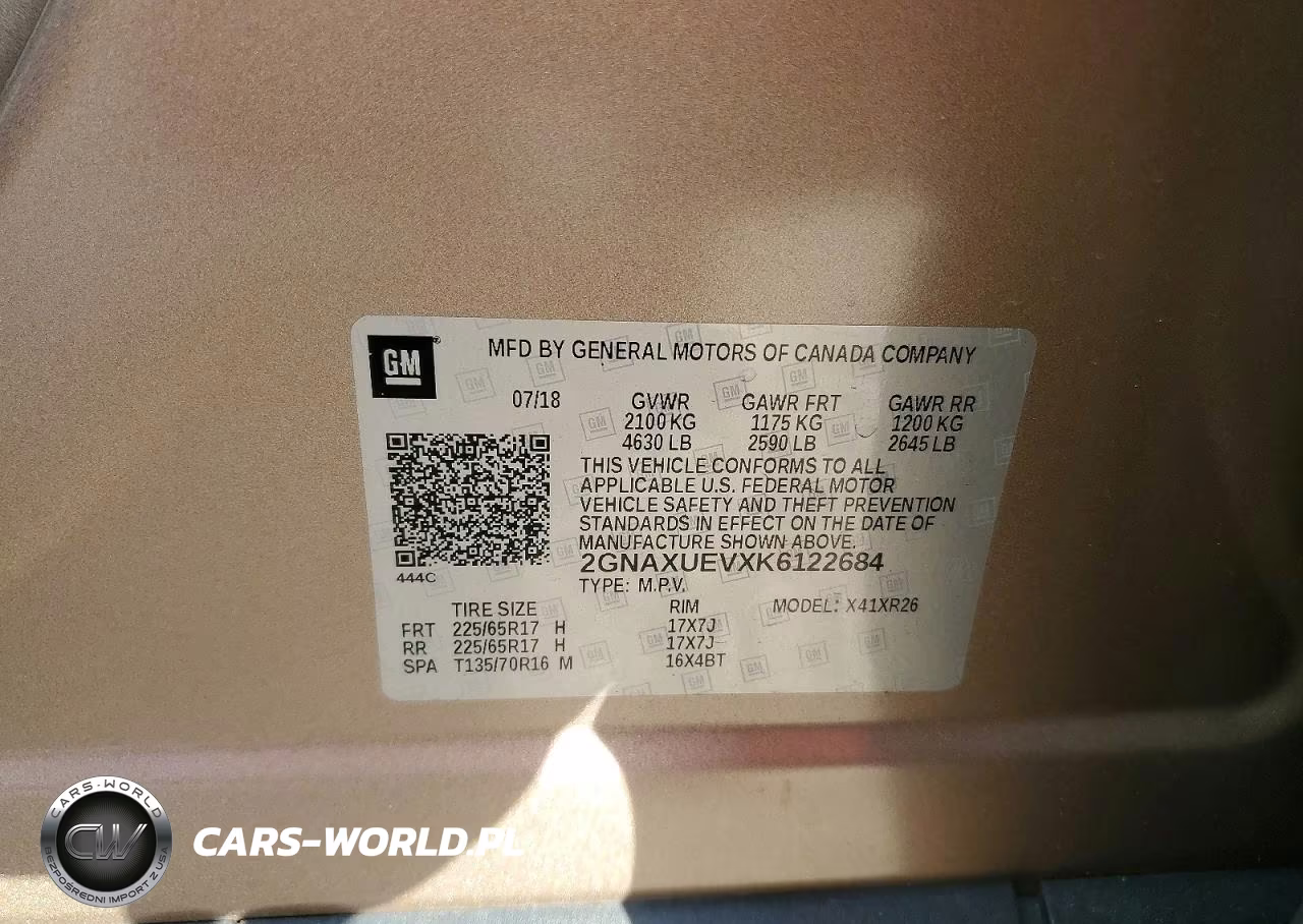 2019 Chevrolet Equinox Lt VIN:2GNAXUEVXK6122684 - 13