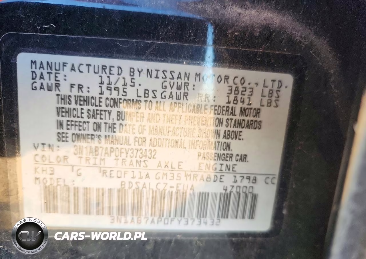 2015 Nissan Sentra S VIN:3N1AB7AP0FY373432 - 12