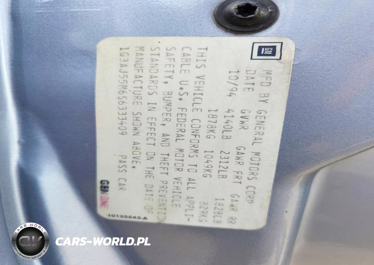 1995 Oldsmobile Ciera Sl VIN:1G3AJ55M6S6333409 - 12