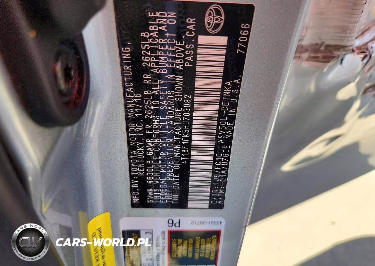 2017 Toyota Camry Le VIN:4T1BF1FK5HU703082 - 12