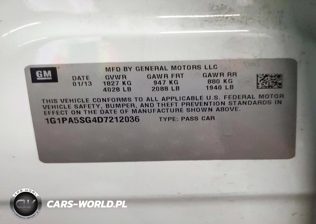 2013 Chevrolet Cruze Ls VIN:1G1PA5SG4D7212036 - 12