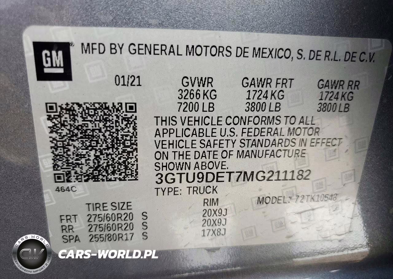 2021 GMC Sierra K1500 Slt VIN:3GTU9DET7MG211182 - 12