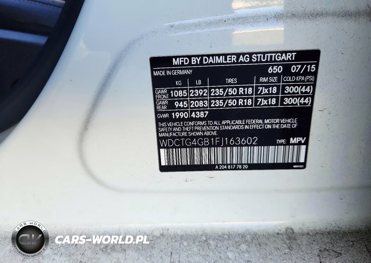 2015 Mercedes-Benz Gla 250 4Matic VIN:WDCTG4GB1FJ163602 - 12