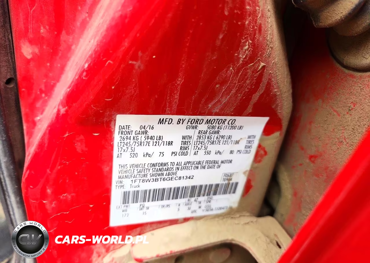 2016 Ford F350 Super Duty VIN:1FT8W3BT6GEC81342 - 13