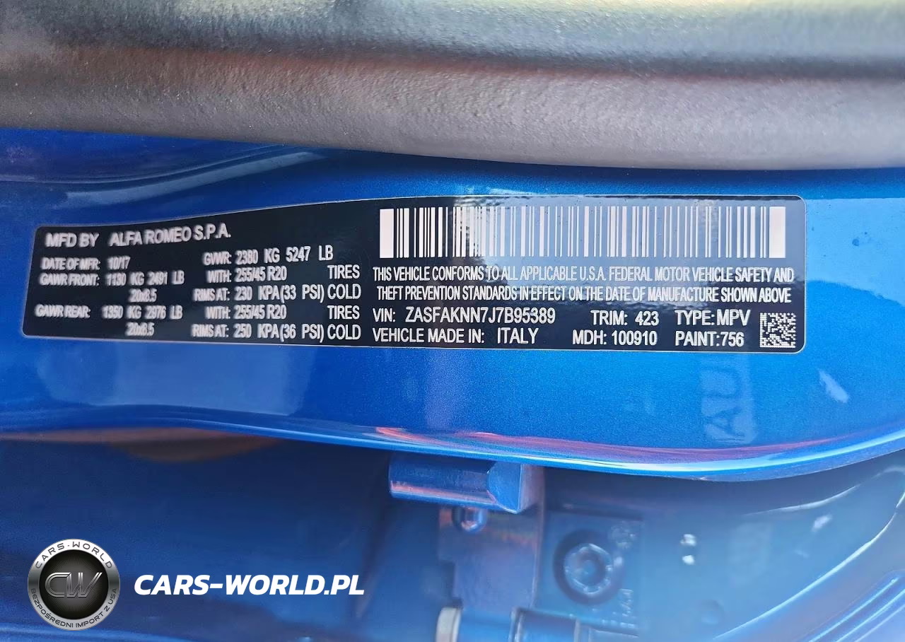 2018 Alfa Romeo Stelvio Ti Sport VIN:ZASFAKNN7J7B95389 - 14