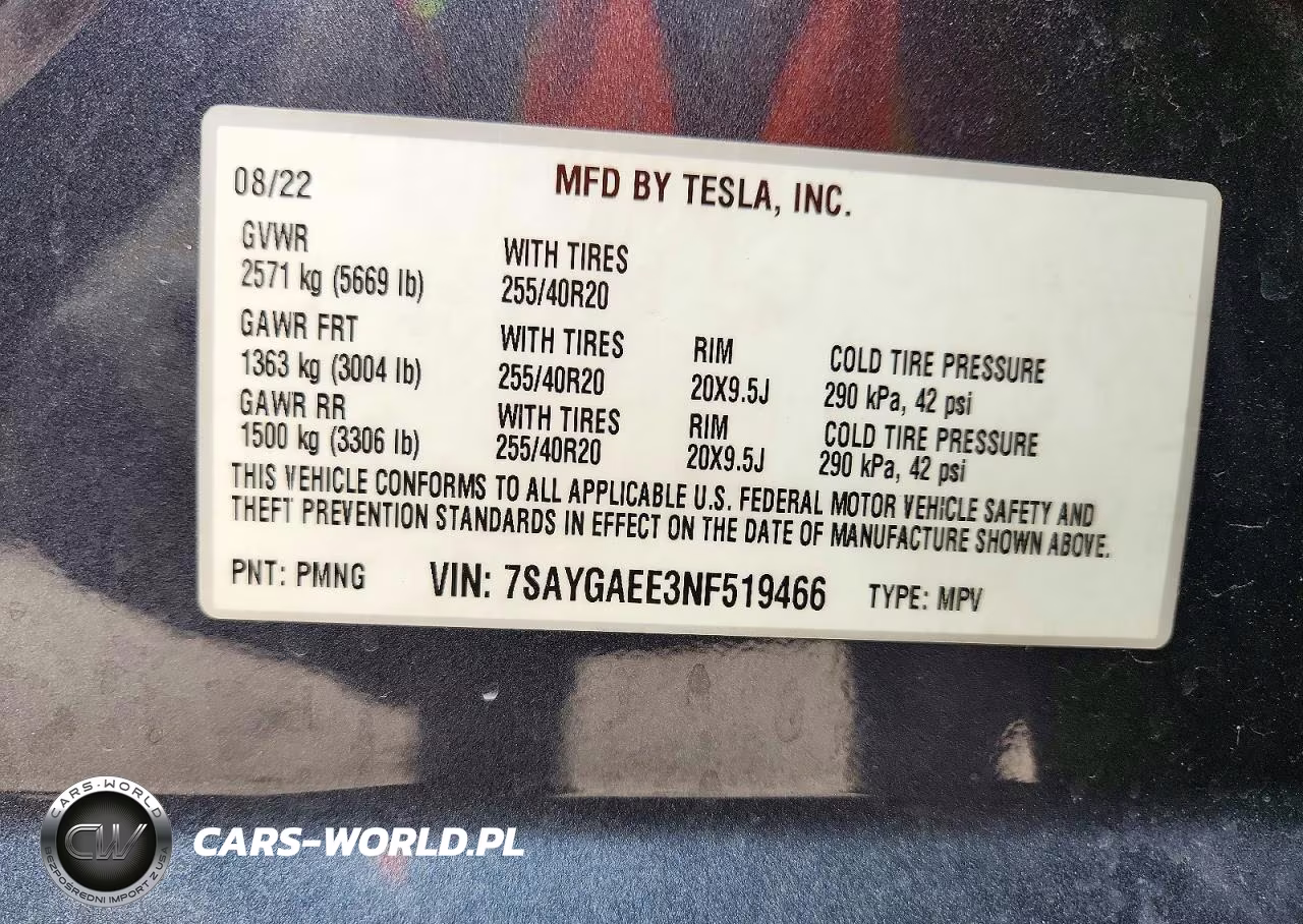 2022 Tesla Model Y VIN:7SAYGAEE3NF519466 - 12