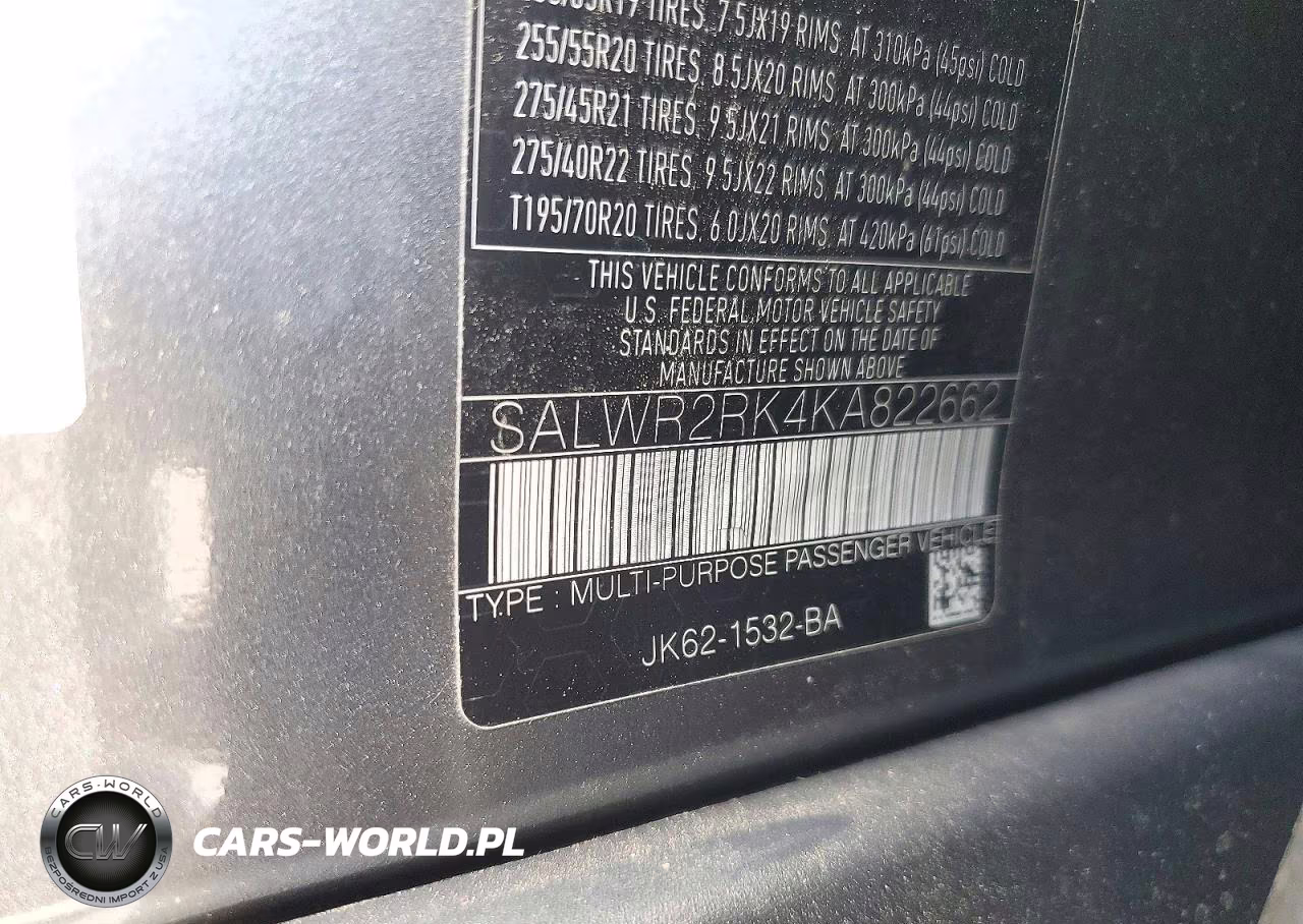 2019 Land Rover Range Rover Sport Hse VIN:SALWR2RK4KA822662 - 13