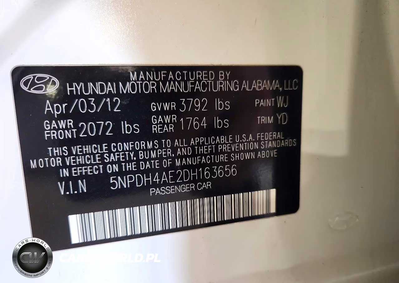 2013 Hyundai Elantra Gls VIN:5NPDH4AE2DH163656 - 12