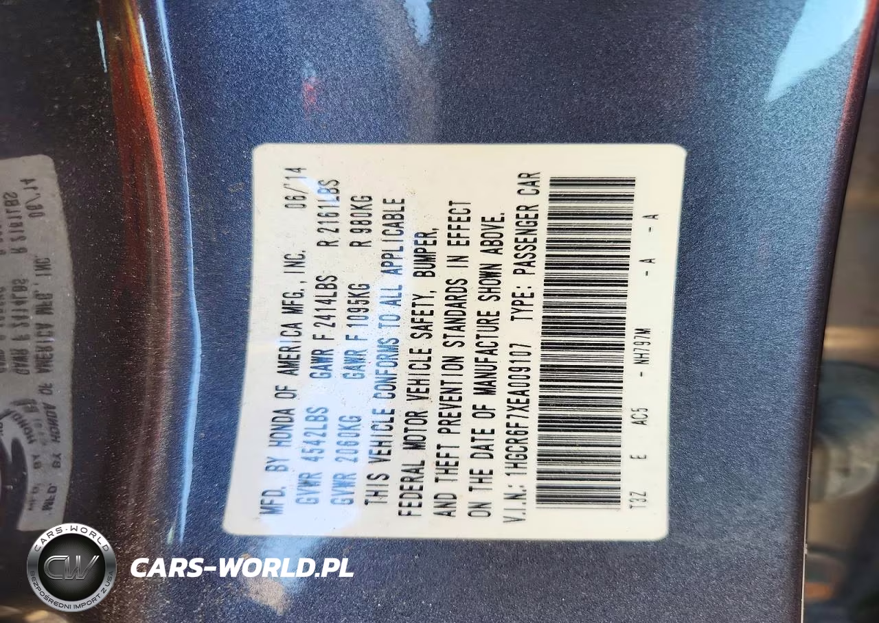 2014 Honda Accord Touring Hybrid VIN:1HGCR6F7XEA009107 - 12