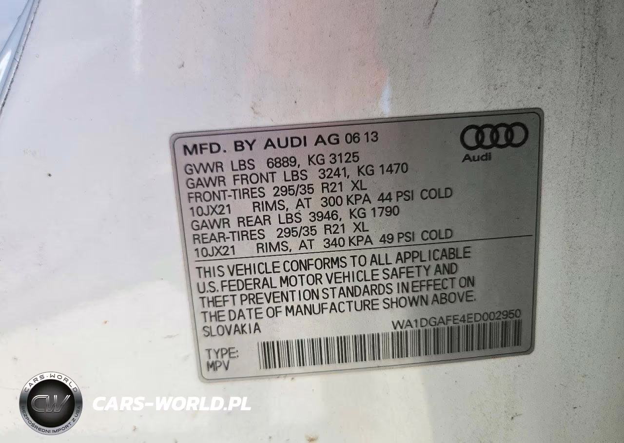 2014 Audi Q7 Prestige VIN:WA1DGAFE4ED002950 - 13