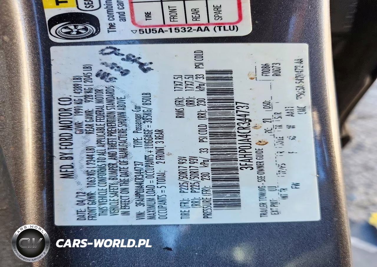 2012 Ford Fusion Sel VIN:3FAHP0JA4CR344737 - 12