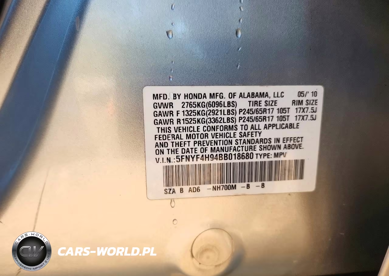 2011 Honda Pilot Touring VIN:5FNYF4H94BB018680 - 12