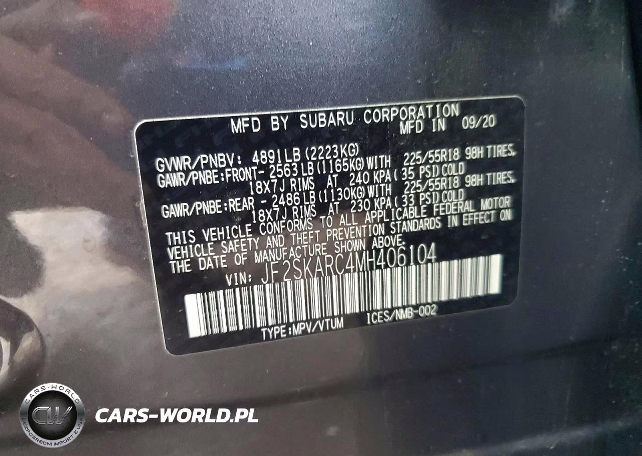 2021 Subaru Forester Sport VIN:JF2SKARC4MH406104 - 13