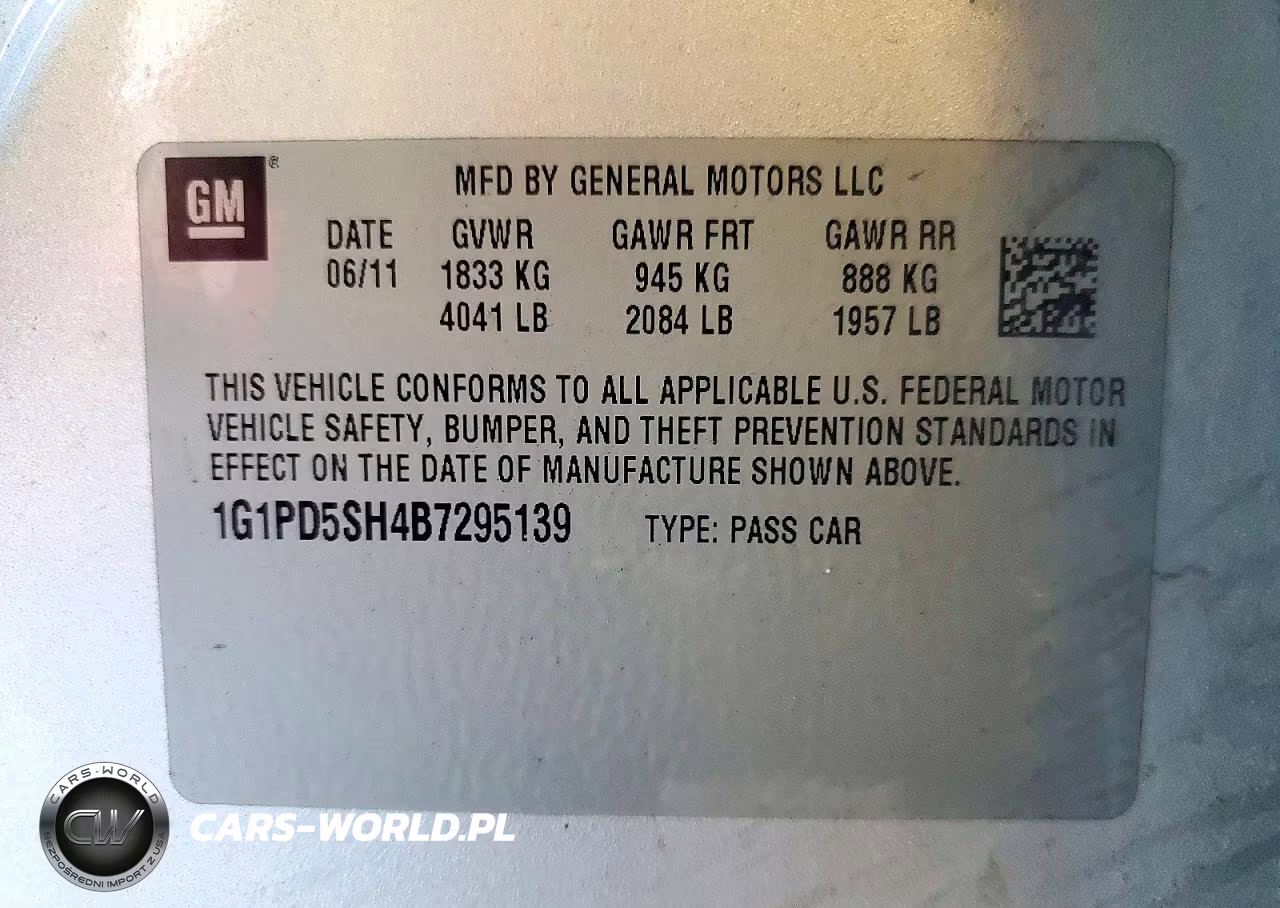 2011 Chevrolet Cruze Ls VIN:1G1PD5SH4B7295139 - 12
