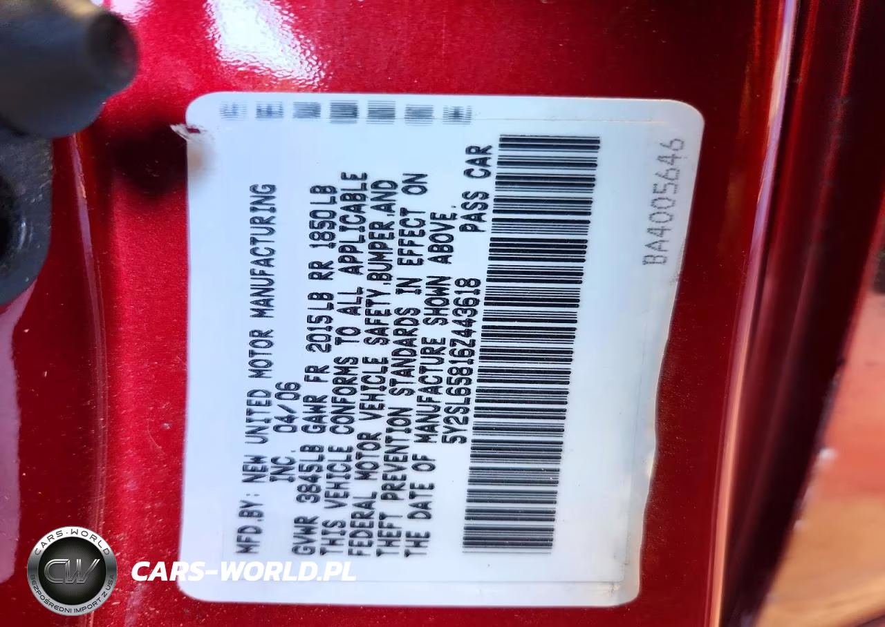 2006 Pontiac Vibe VIN:5Y2SL65816Z443618 - 13