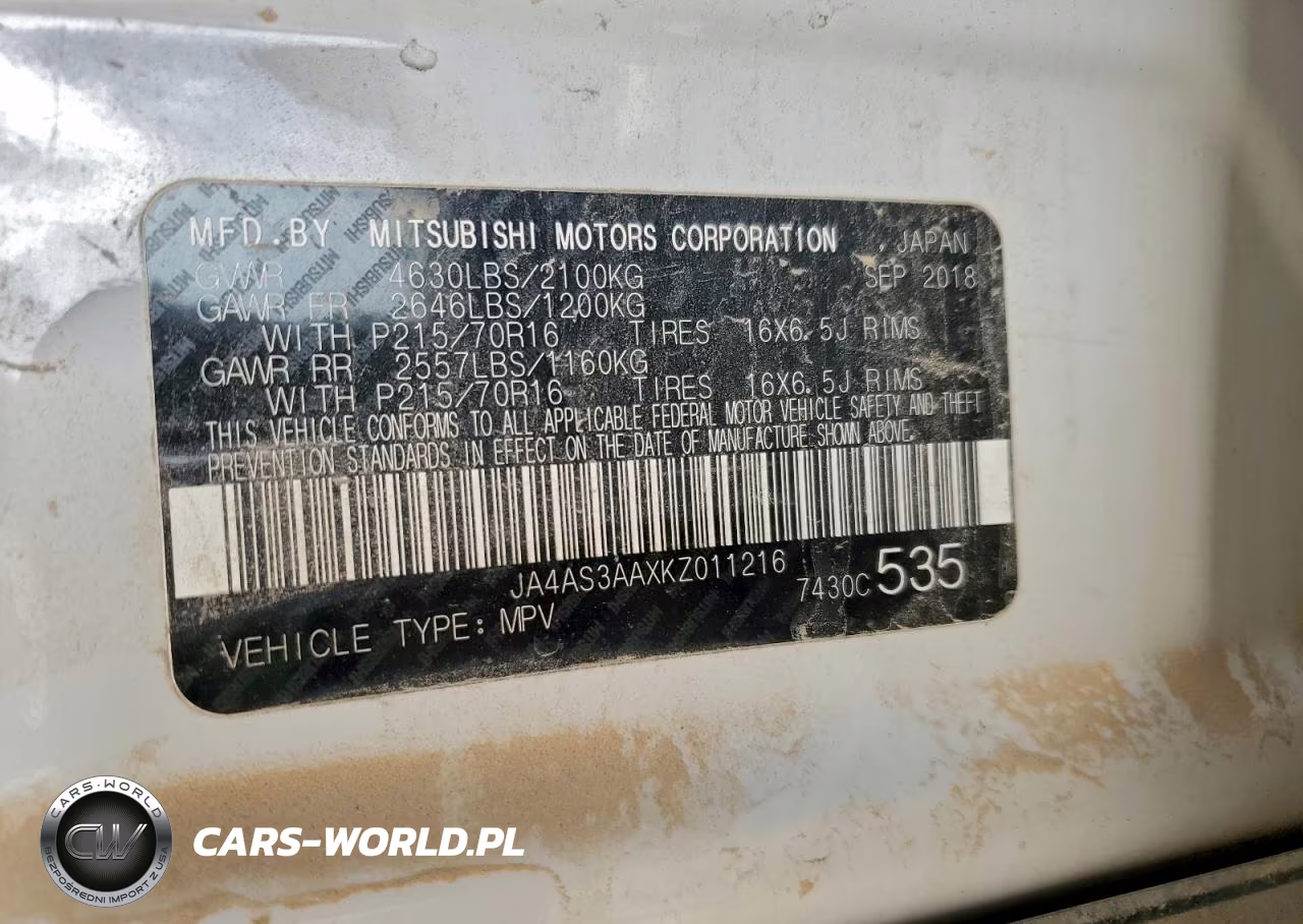 2019 Mitsubishi Eclipse Cross Es VIN:JA4AS3AAXKZ011216 - 13